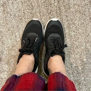 Zara basic collection black fabric sneaker shoes